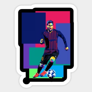 Lionel messi in wpap pop art design Sticker